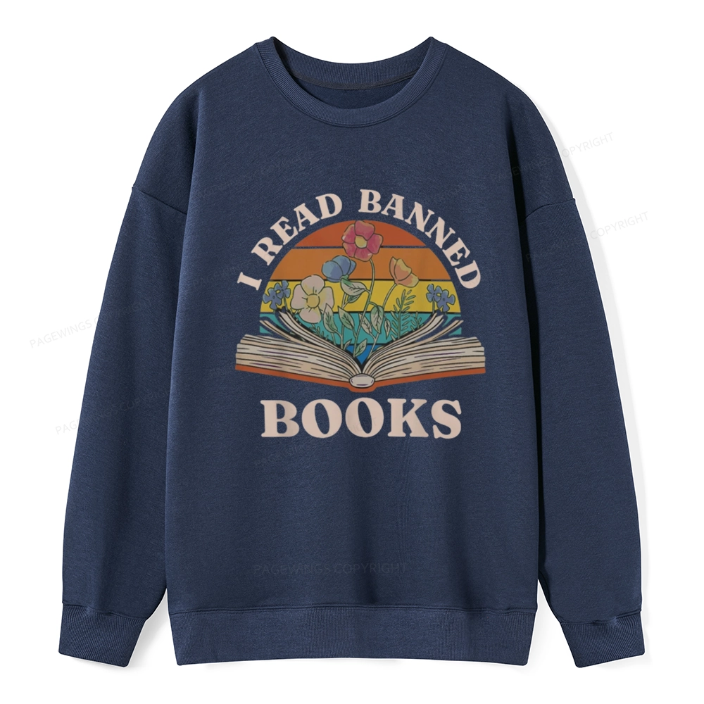 Pagewings I Read Banned Books Unisex Classic Sweatshirt