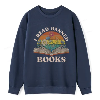 Pagewings I Read Banned Books Unisex Classic Sweatshirt