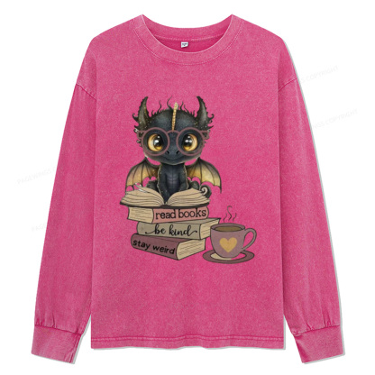 Pagewings Fourth Wing Dargon Unisex Washed Long Sleeve T-shirt