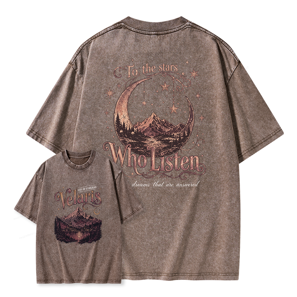 Pagewings Fantasy Bookish Unisex Washed T-shirt