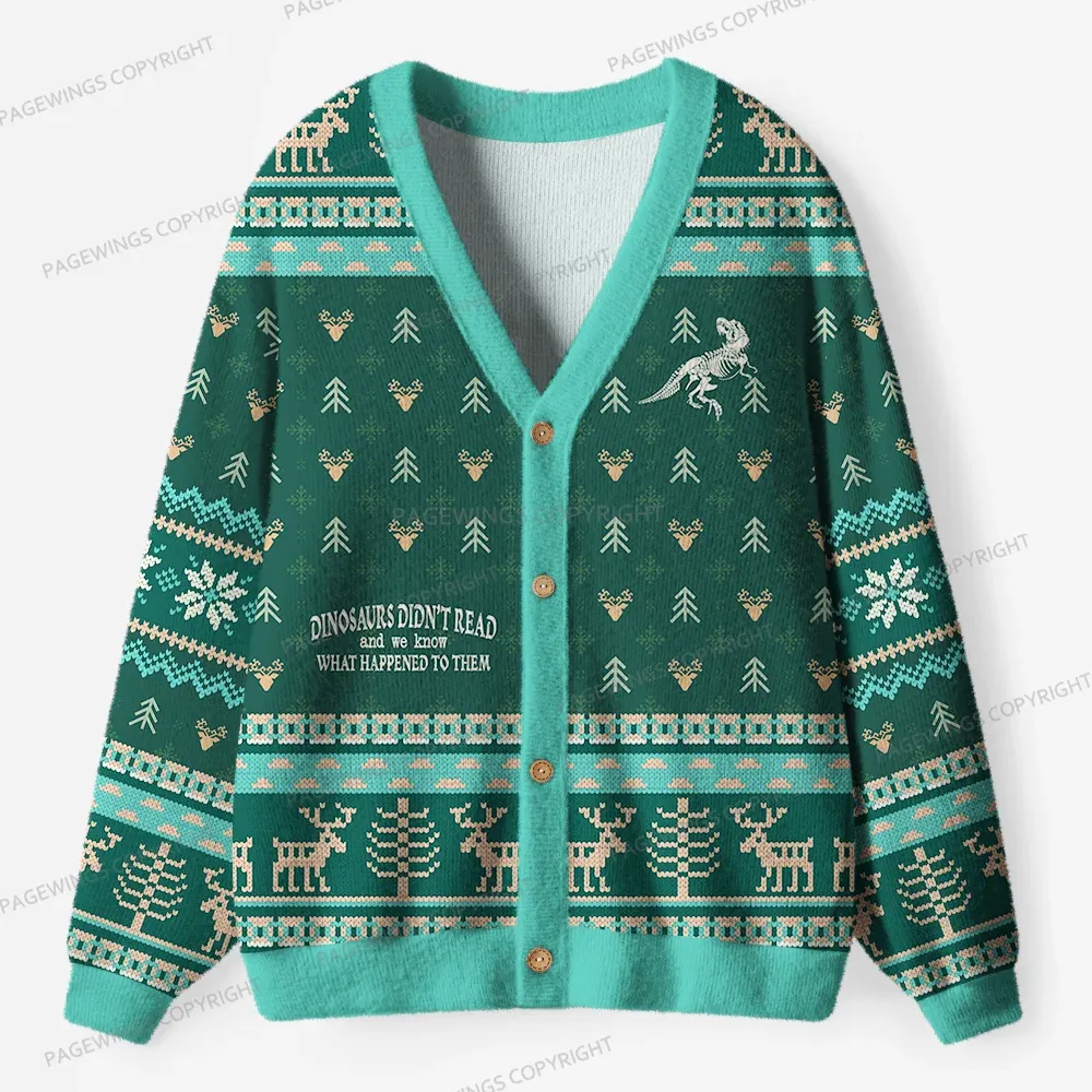 Pagewings Read And We Know What Happened To Them Unisex Ugly Cardigan Sweaters