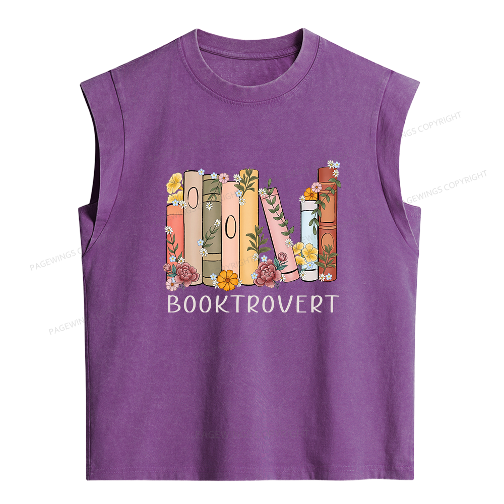 Pagewing Booktrovert Women's Washed Tank Top