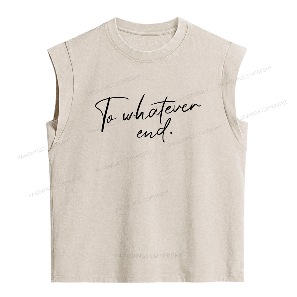 Pagewings To Whatever End Women's Washed Tank Top