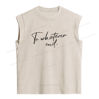 Pagewings To Whatever End Women's Washed Tank Top
