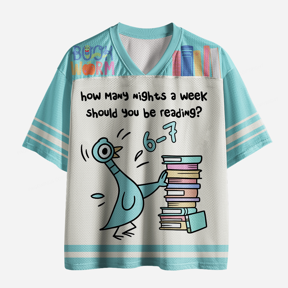 Pagewings Should You Be Reading Unisex Mesh Jersey