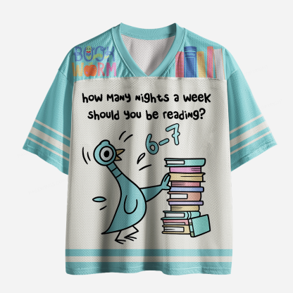 Pagewings Should You Be Reading Unisex Mesh Jersey
