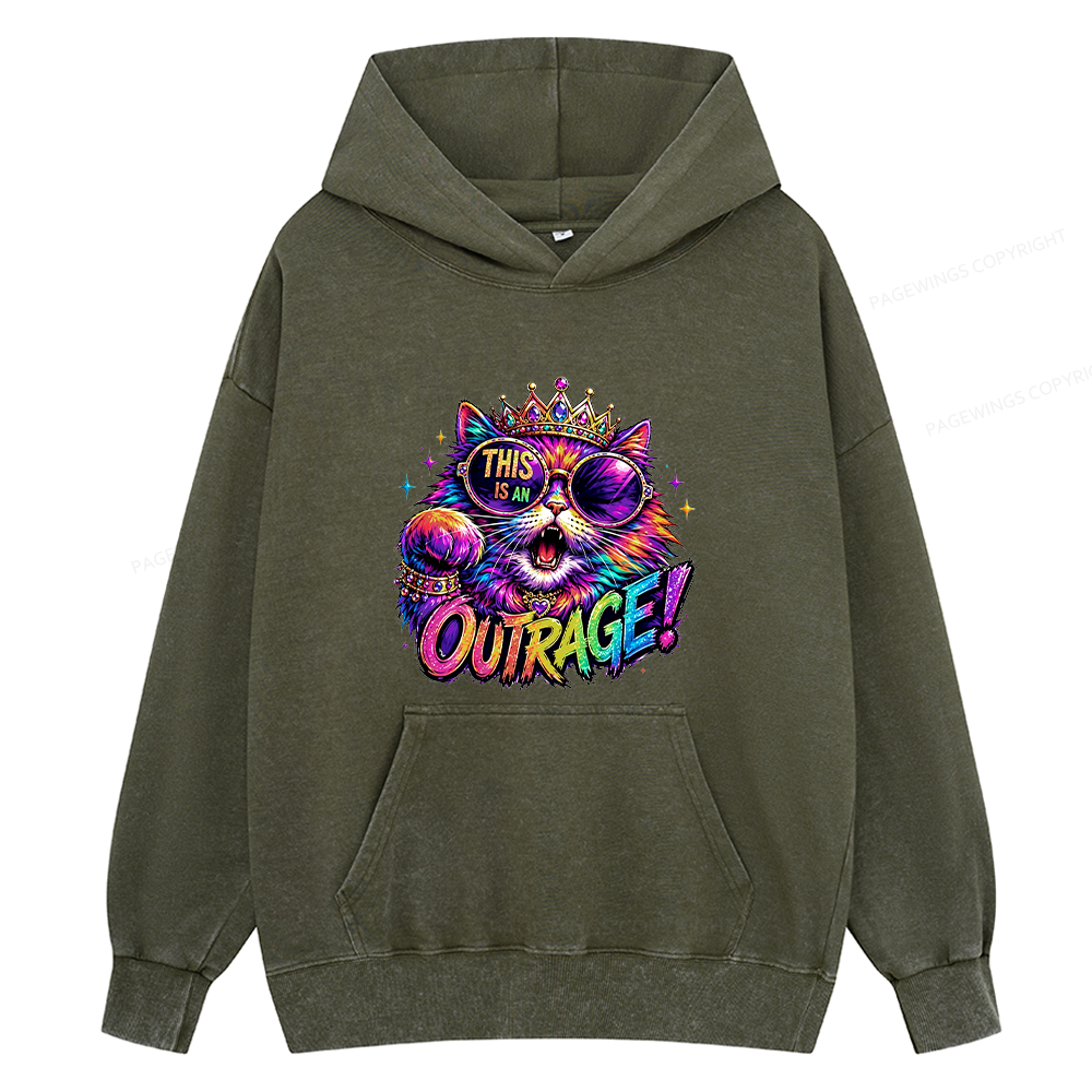 Pagewings Sci-Fi Book Lover Unisex Washed Hoodie