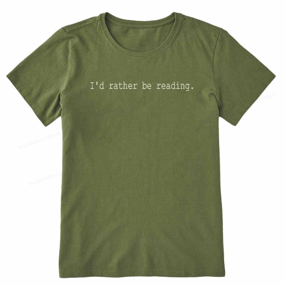 Pagewings I'd Rather Be Reading Unisex Classic T-shirt