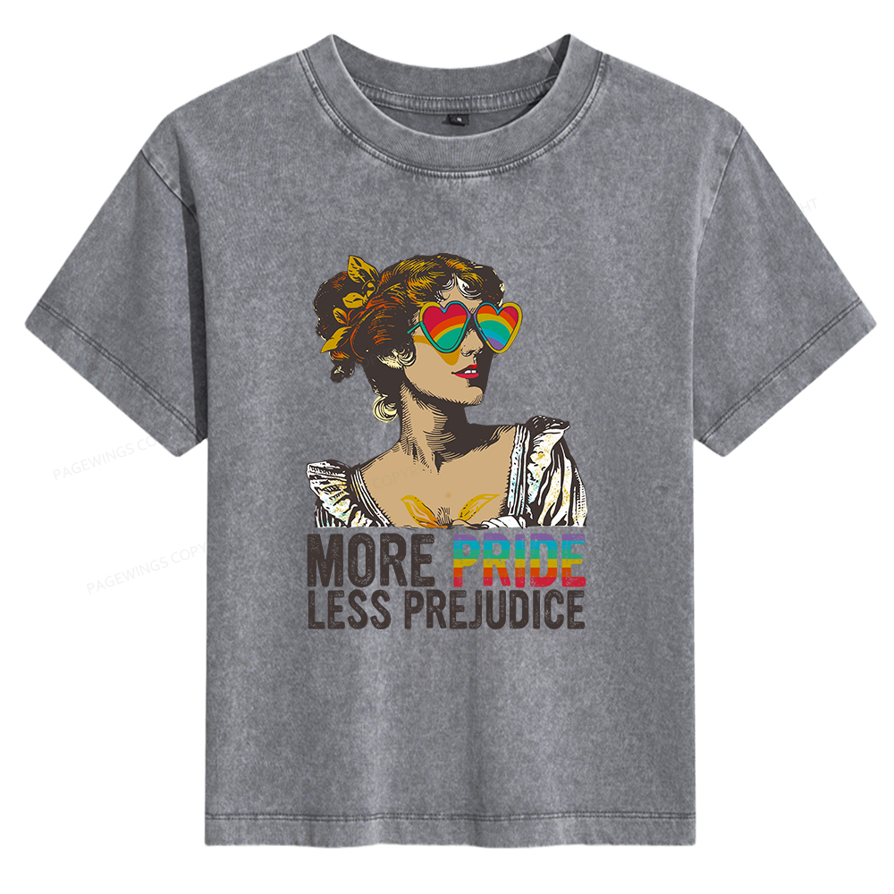 Pagewings More Pride Less Prejudice Women's Washed T-shirt