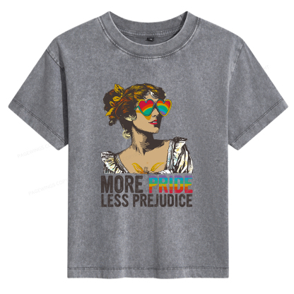 Pagewings More Pride Less Prejudice Women's Washed T-shirt