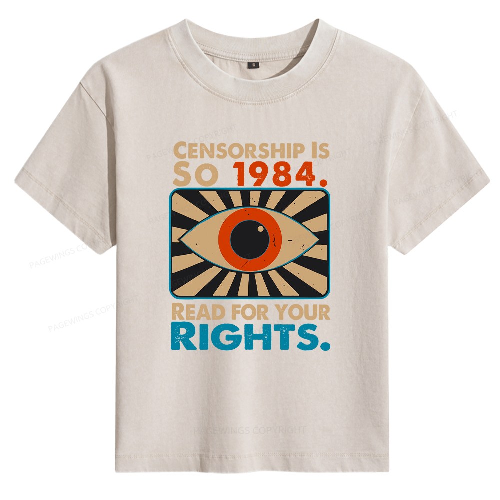 Pagewings Read For Your Rights Women's Washed T-shirt