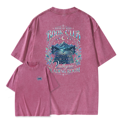 Pagewings House Of Wind Book Club Unisex Washed T-shirt