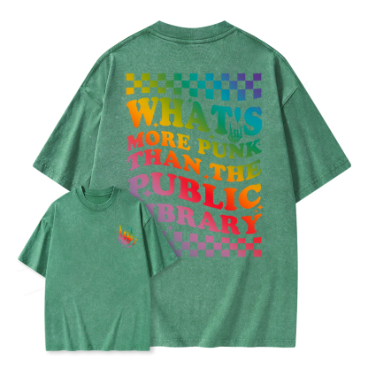 Pagewings What's More Punk Than The Public Library Unisex Washed T-shirt