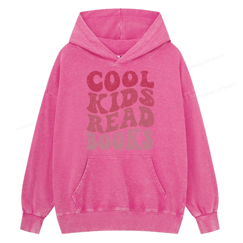 Pagewing Library Reader Book Nerd  Unisex Washed Hoodie