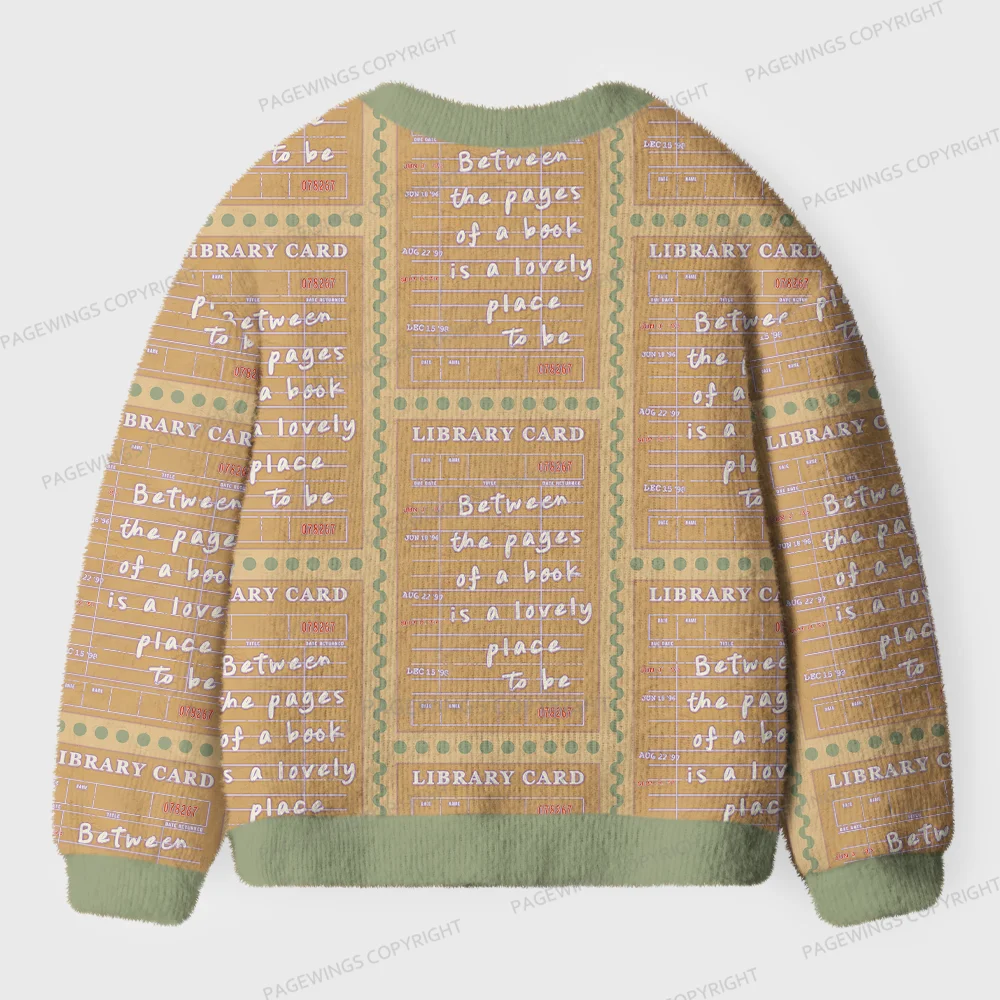 Pagewings Library Card Unisex Ugly Cardigan Sweaters