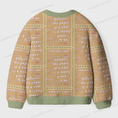 Pagewings Library Card Unisex Ugly Cardigan Sweaters