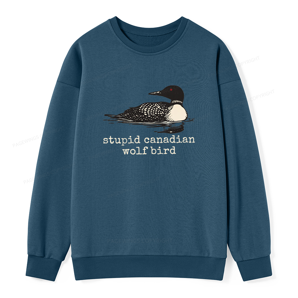 Pagewings Stupid Canadian Wolf Bird Unisex Classic Sweatshirt