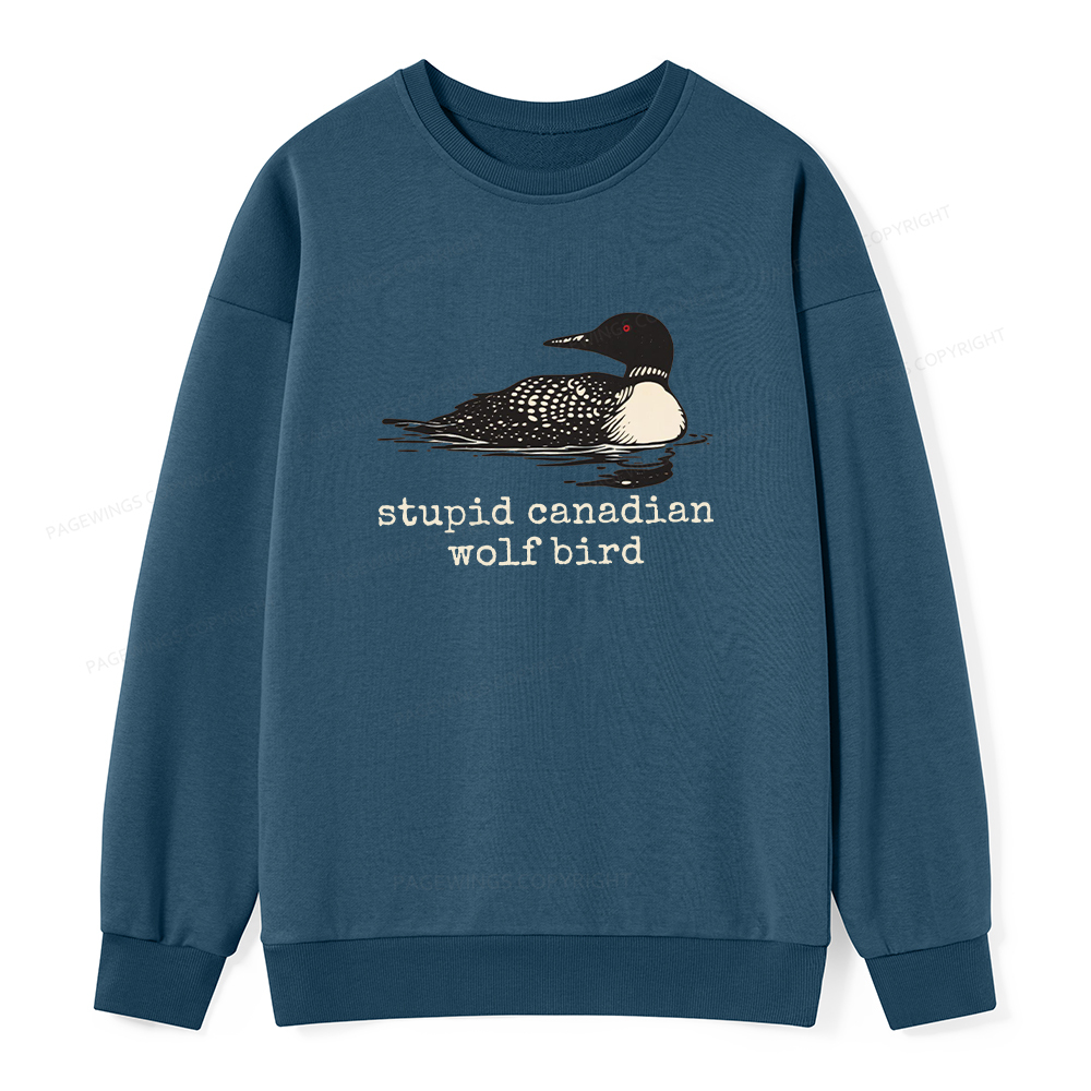 Pagewings Stupid Canadian Wolf Bird Unisex Classic Sweatshirt