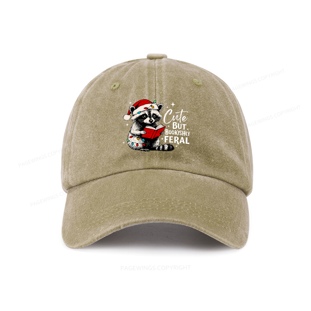 Pagewings Cute But Feral Washed Cap