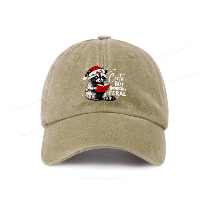Pagewings Cute But Feral Washed Cap