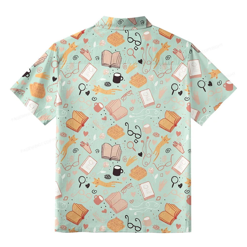 Pagewings Read Books Be Kind Stay Weird Unisex Hawaiian Shirt