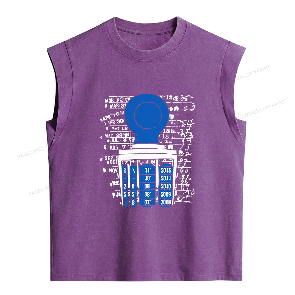 Pagewings Books Library Stamp Women's Washed Tank Top