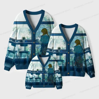 Pagewings Book Girl Unisex Ugly Cardigan Sweaters