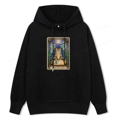 Pagewings The Reader Cat Tarot Cards Unisex Classic Hoodie