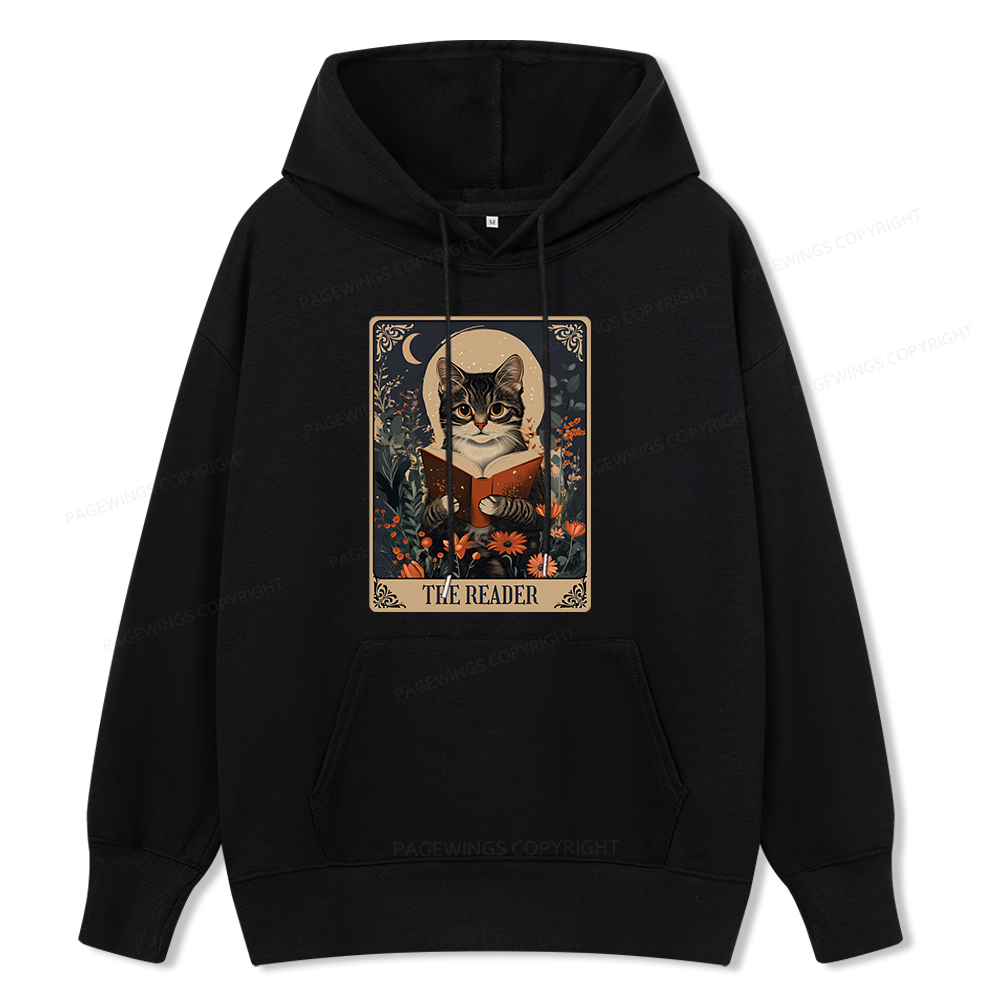 Pagewings The Reader Tarot Card Cat Unisex Classic Hoodie