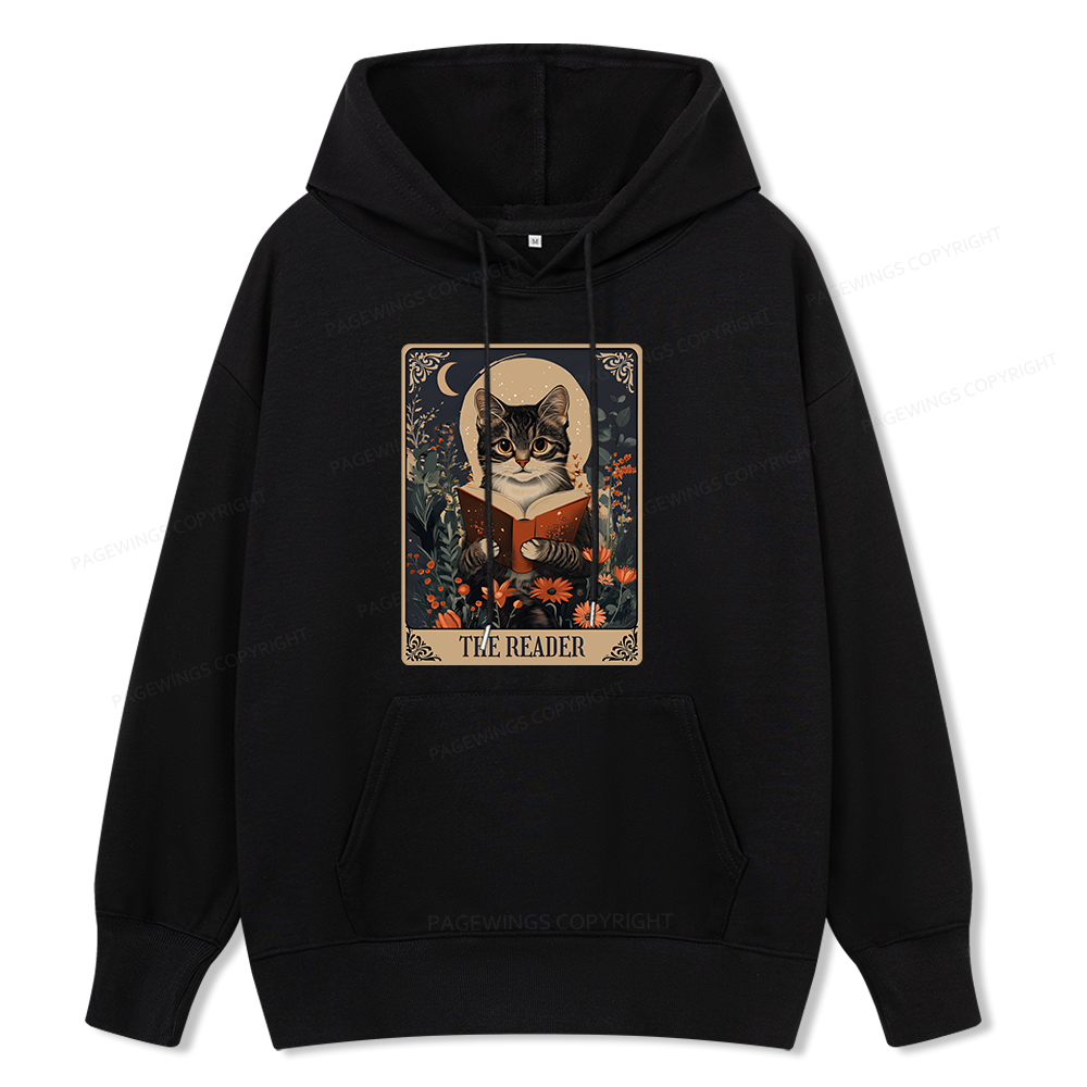 Pagewings The Reader Tarot Card Cat Unisex Classic Hoodie