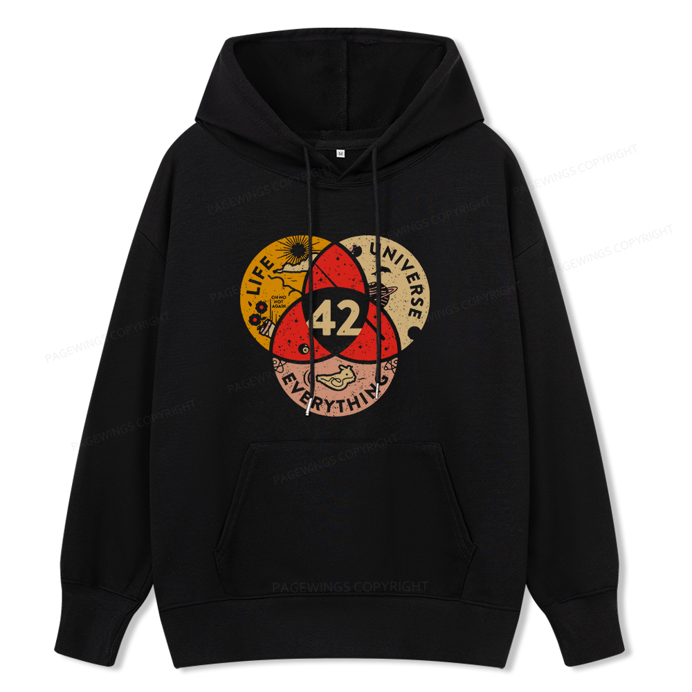 Pagewings 42 The Answer To Life The Universe And Everything Unisex Classic Hoodie