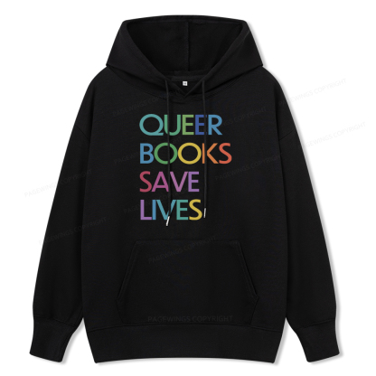 Pagewings Queer Books Save Live Unisex Classic Hoodie
