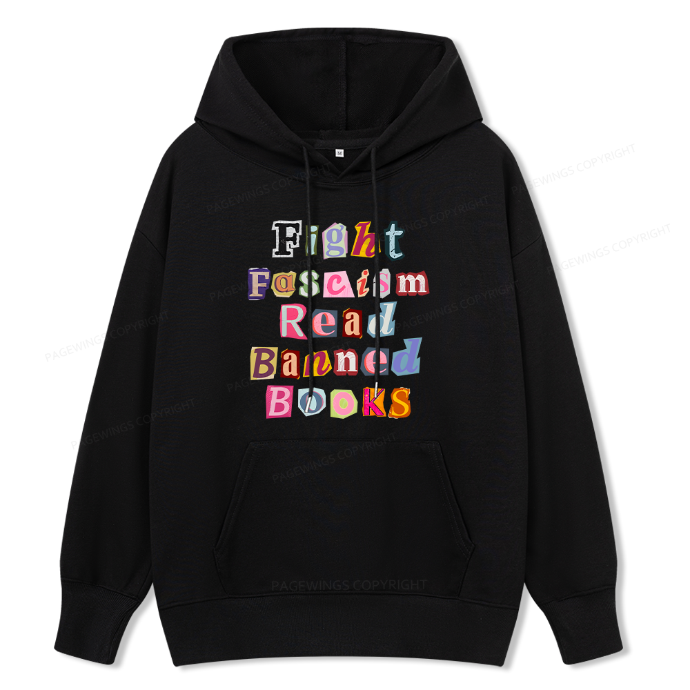 Pagewings Fight Fascism Read Books Unisex Classic Hoodie