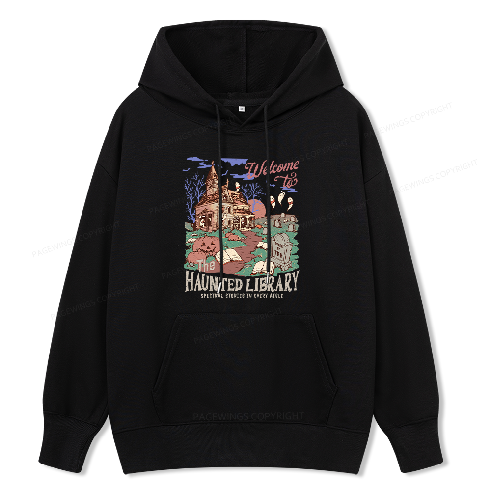 Pagewings Welcome To The Haunted Library Unisex Classic Hoodie