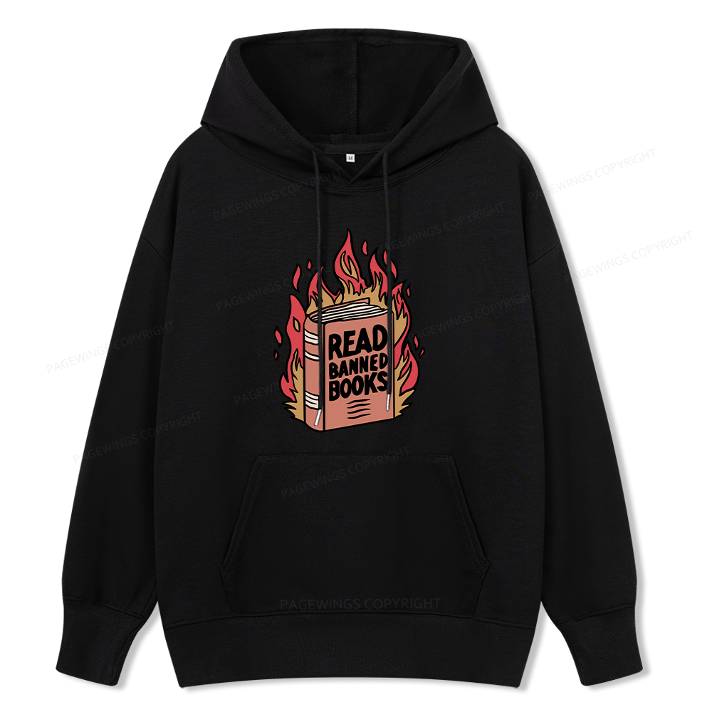 Pagewings Read Banned Books  Unisex Classic Hoodie