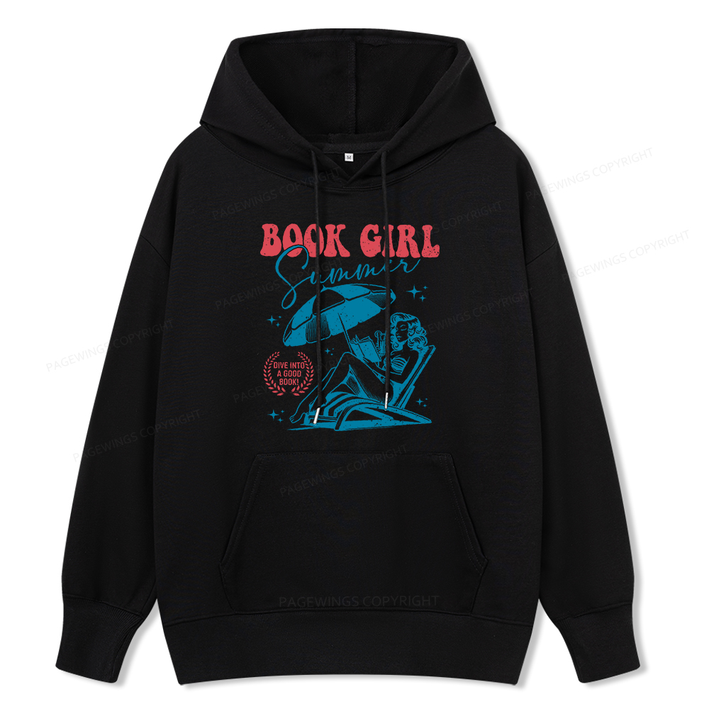 Pagewings Book Girl Summer Unisex Classic Hoodie