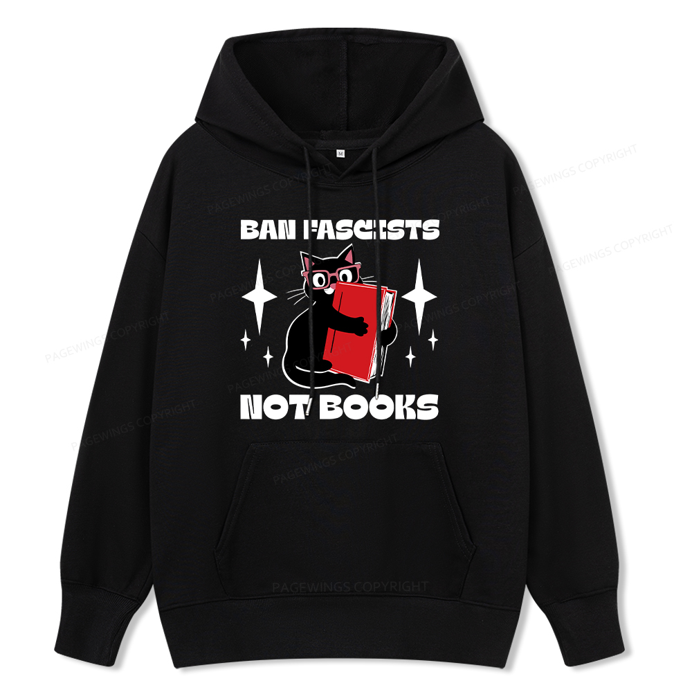 Pagewings Ban Fascists Not Books Unisex Classic Hoodie