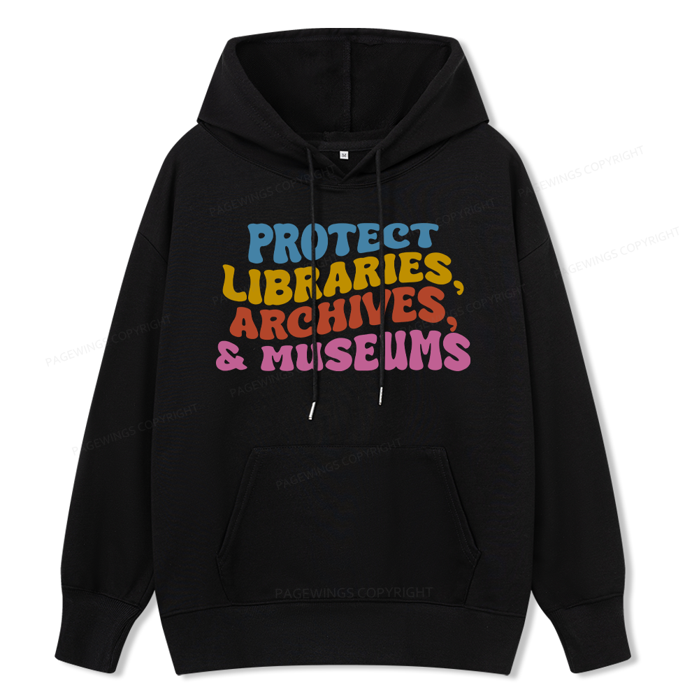 Pagewings Protect Libraries Archives And Museums Unisex Classic Hoodie