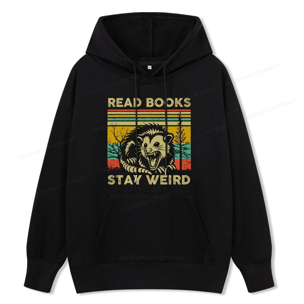 Pagewings Read Books Stay Weird Unisex Classic Hoodie