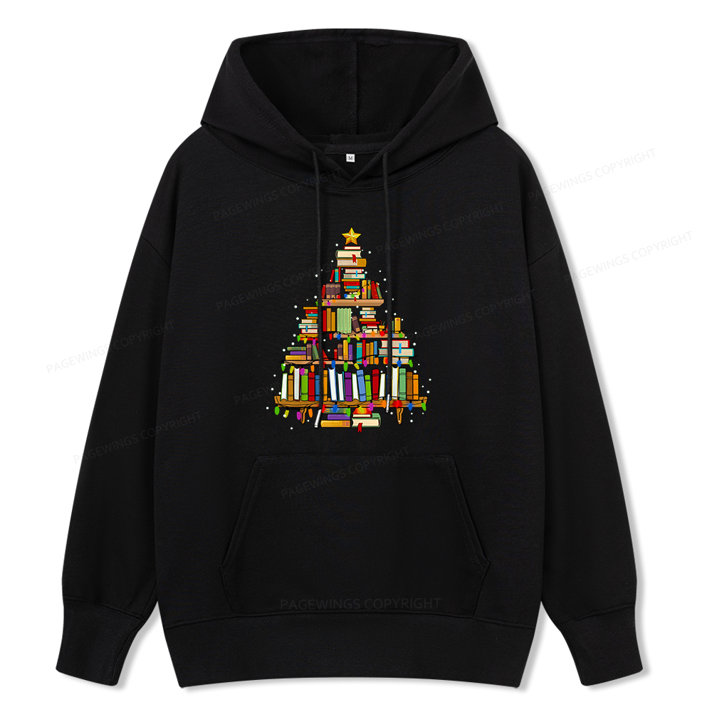 Pagewings Christmas Books Tree Unisex Classic Hoodie