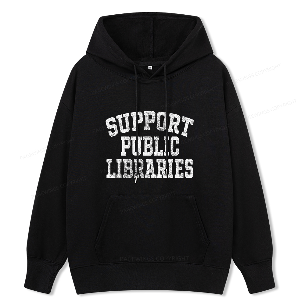 Pagewings Support Public Libraries Unisex Classic Hoodie