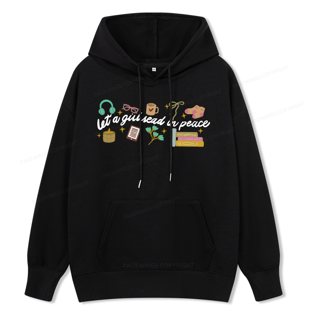 Pagewings Let a Girl Read in Peace Unisex Classic Hoodie