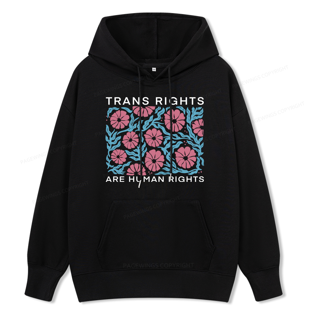 Pagewings Trans Rights Are Human Rights Unisex Classic Hoodie