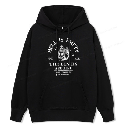 Pagewings Hell Is Empty And All The Devils Are Here Unisex Classic Hoodie
