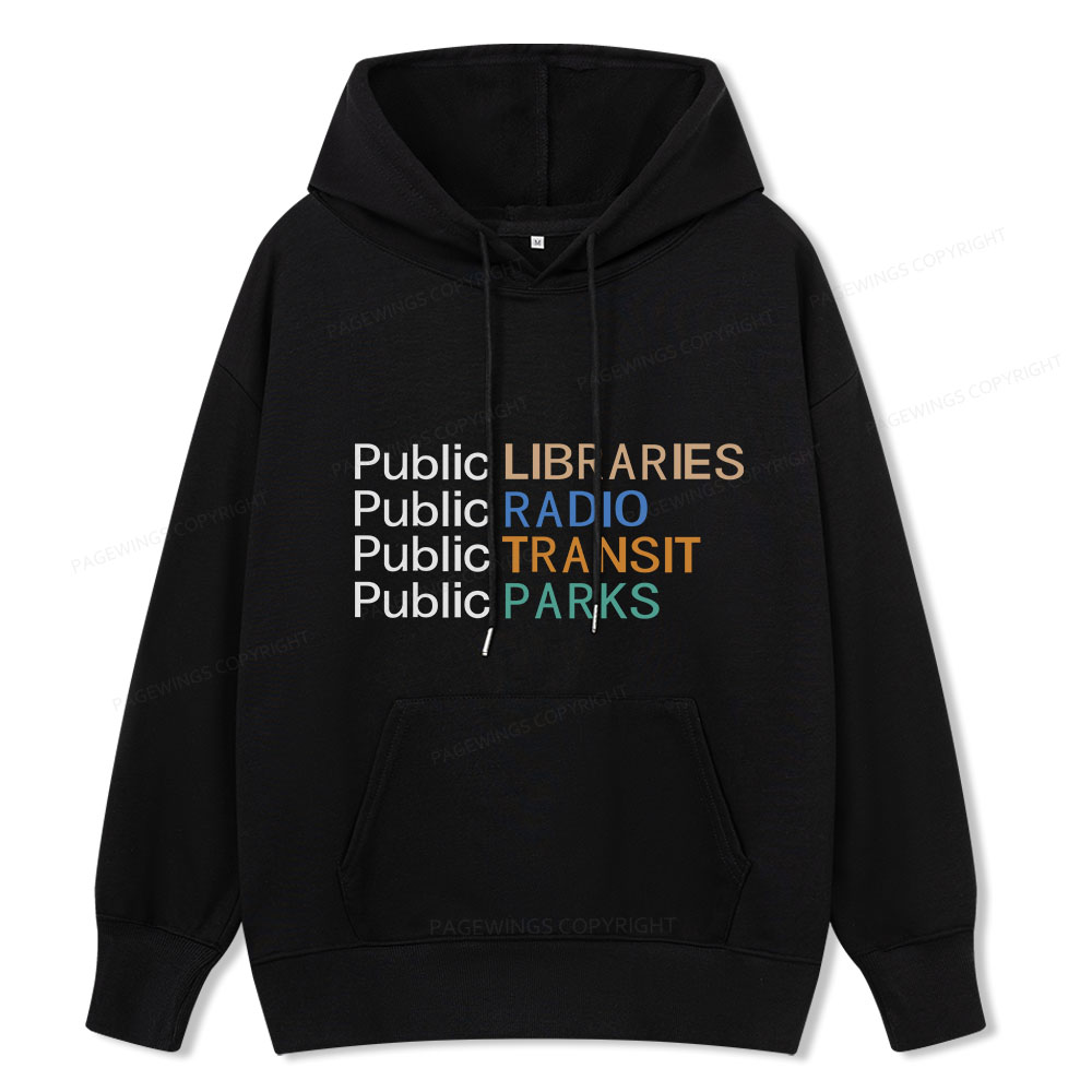 Pagewings Public Libraries Radio Transit Parks Unisex Classic Hoodie