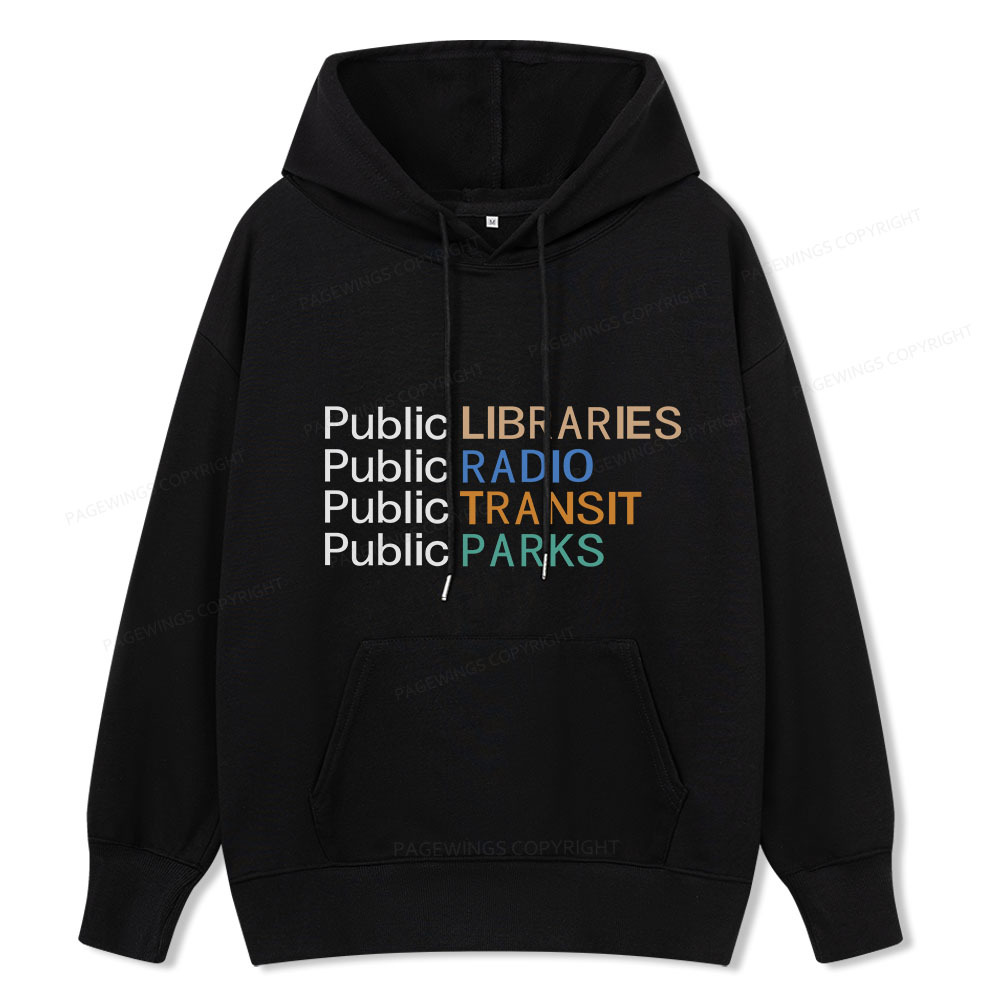 Pagewings Public Libraries Radio Transit Parks Unisex Classic Hoodie
