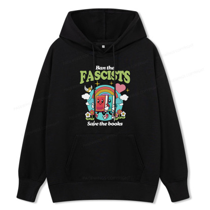 Pagewings Ban the Fascists Save the Books Unisex Classic Hoodie