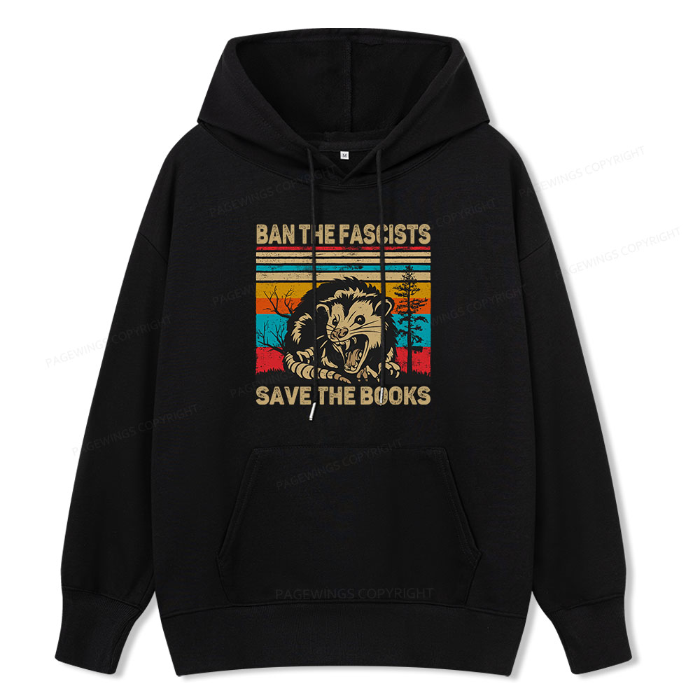 Pagewings Ban The Fascists Save The Books Unisex Classic Hoodie