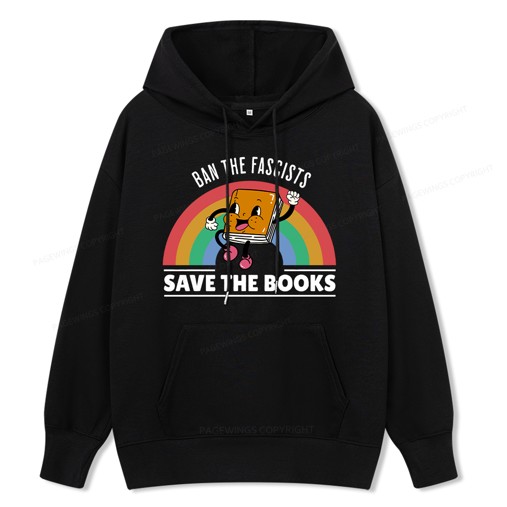 Pagewings Ban The Fascists Save The Books Unisex Classic Hoodie