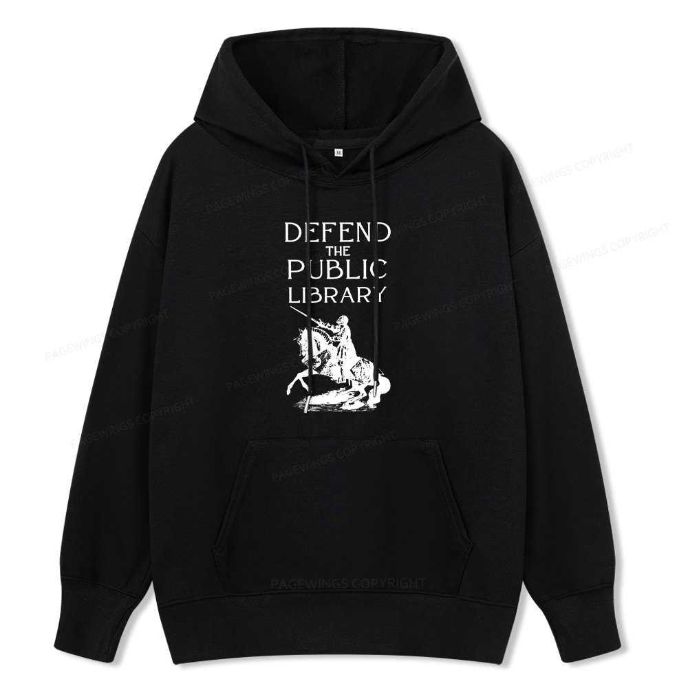 Pagewings Defend The Public Library Unisex Classic Hoodie